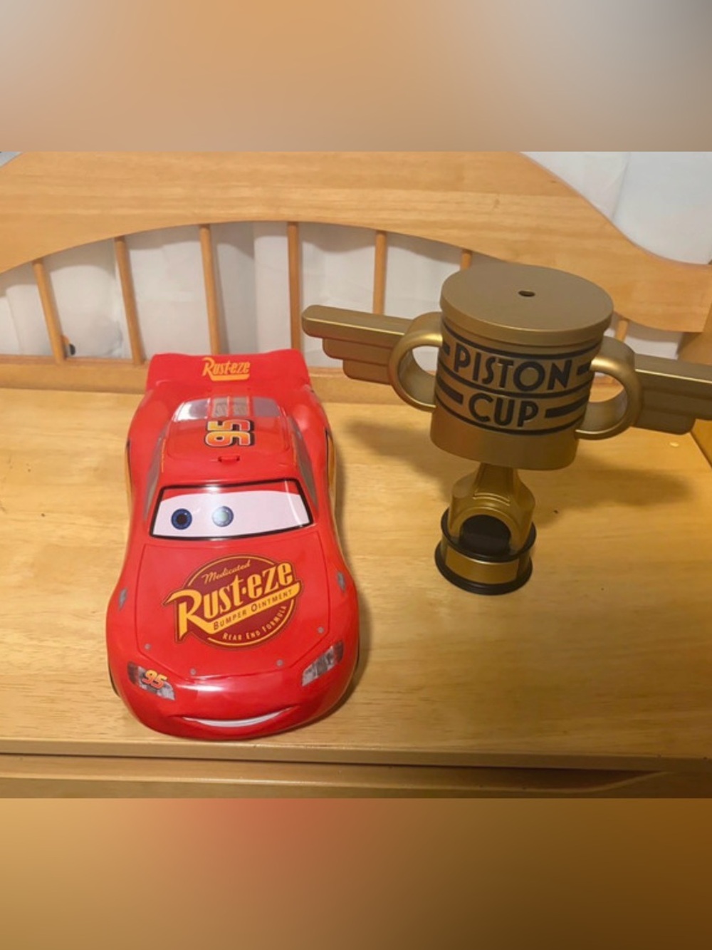 Disney cars 20 anniversary McQueen popcorn bucket and piston cup AMC Theater
